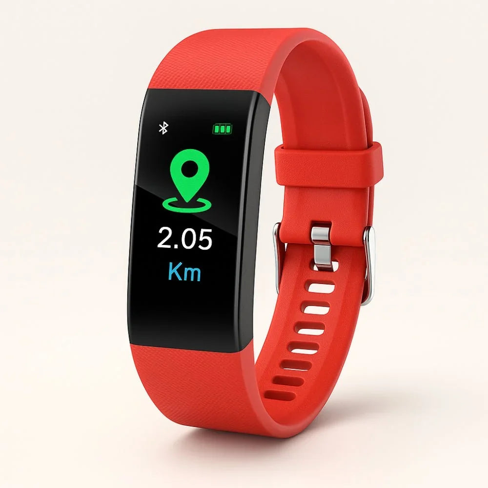 Senior Smartwatch | Health Monitoring & Large LED | Silicone Strap