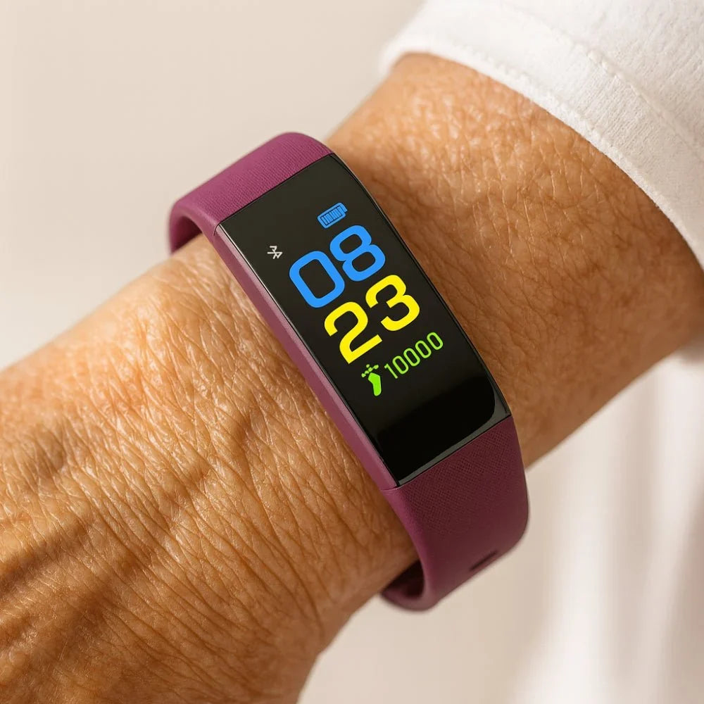 Senior Smartwatch | Health Monitoring & Large LED | Silicone Strap