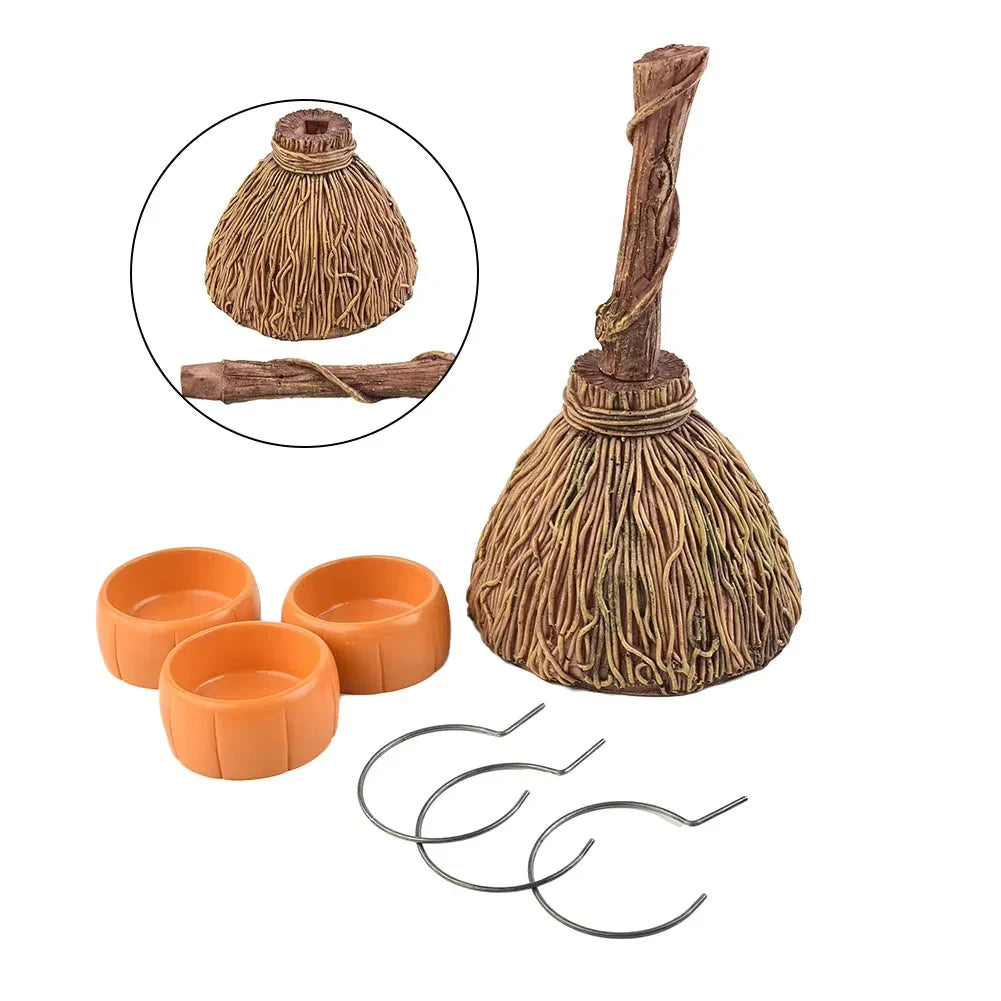 Serving Bowl Stand | Ribbed Pumpkin Resin & Iron Frame | 3/4/6 Bowls