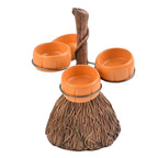 Serving Bowl Stand | Ribbed Pumpkin Resin & Iron Frame | 3/4/6 Bowls