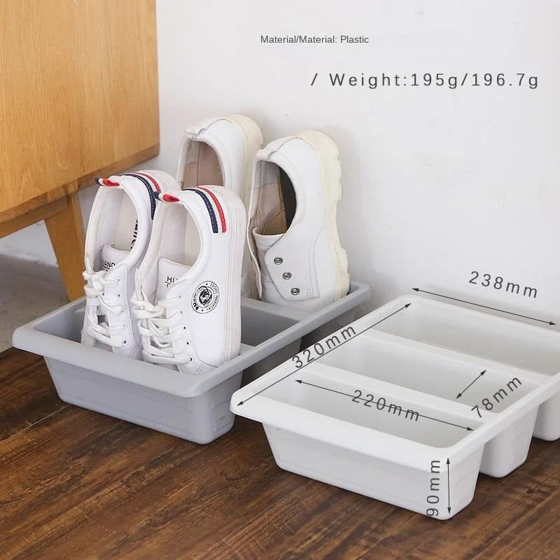 Shoe Organizer | Upright Groove Design & Space-Saving | 31.5 x 24 x 9 cm
