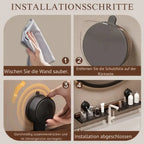 Sink Shelf | Walnut & Aluminum Quick-Drain No-Drill Suction Mount