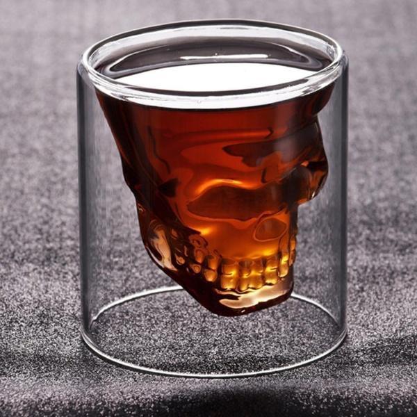 Skull Glass | Ergonomic Handle & Switchable Light