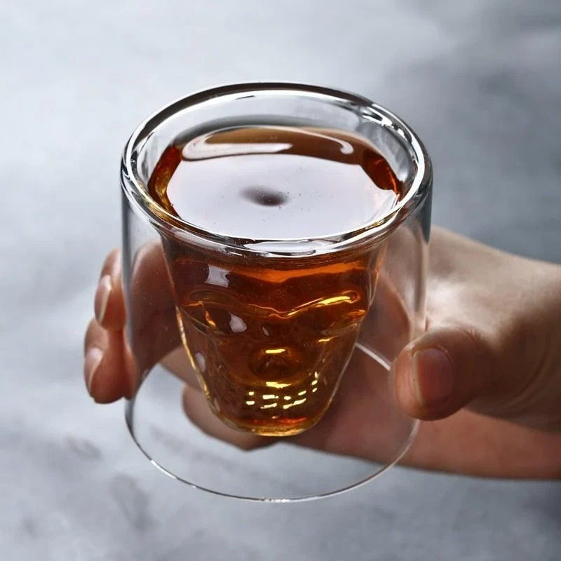 Skull Glass | Ergonomic Handle & Switchable Light