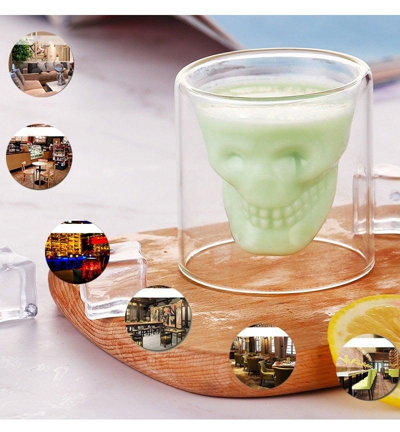 Skull Glass | Ergonomic Handle & Switchable Light