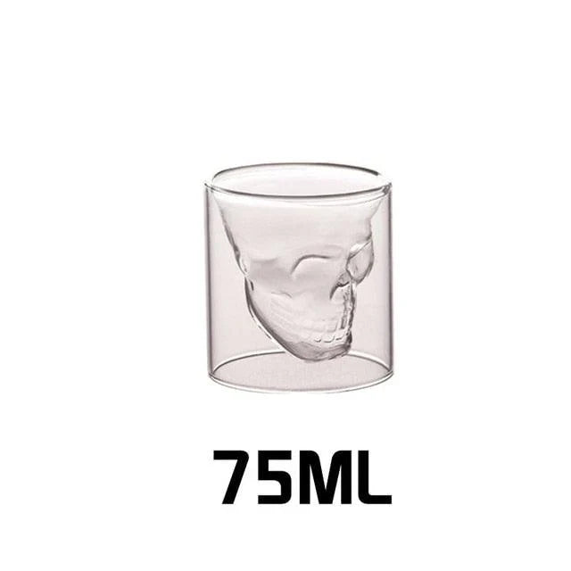 Skull Glass | Ergonomic Handle & Switchable Light