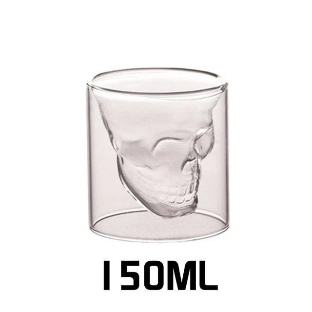 Skull Glass | Ergonomic Handle & Switchable Light
