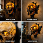 Skull Night Light | Warm LED Glow & Built-In Sound Module