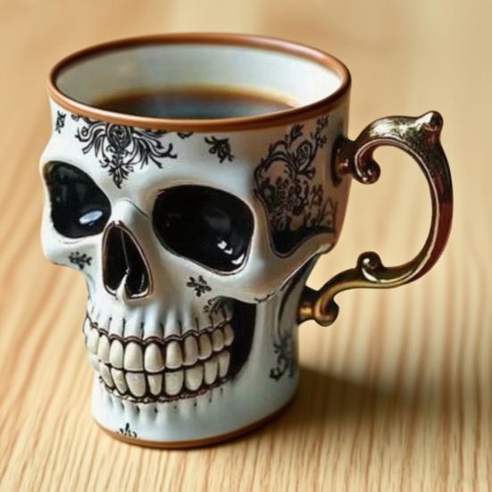 Skull Ornament | Hand-Painted Gothic & Eco Resin