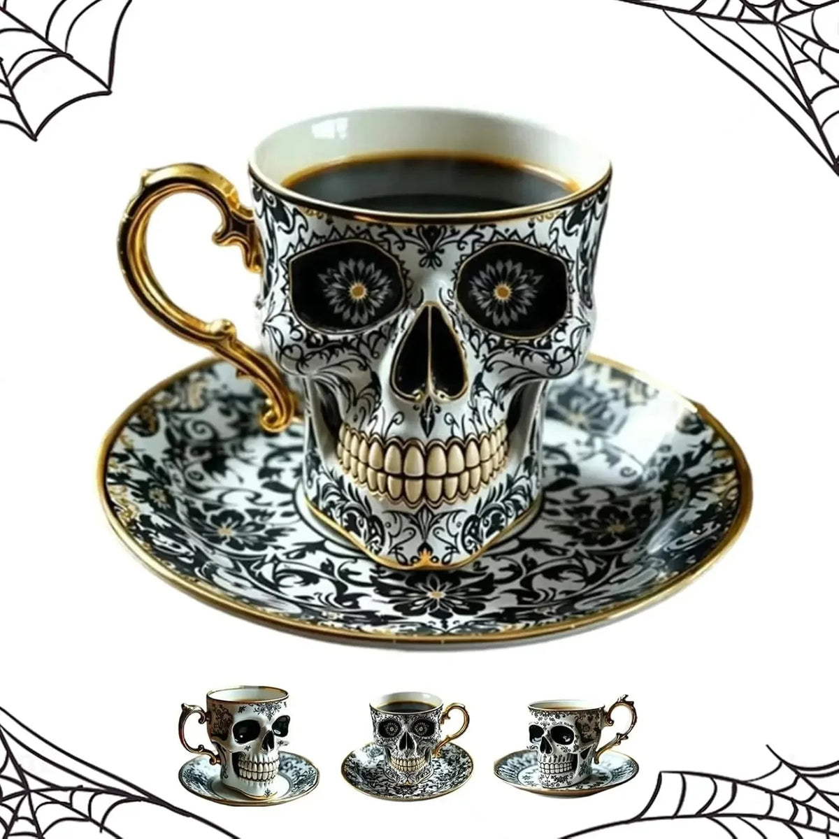 Skull Ornament | Hand-Painted Gothic & Eco Resin