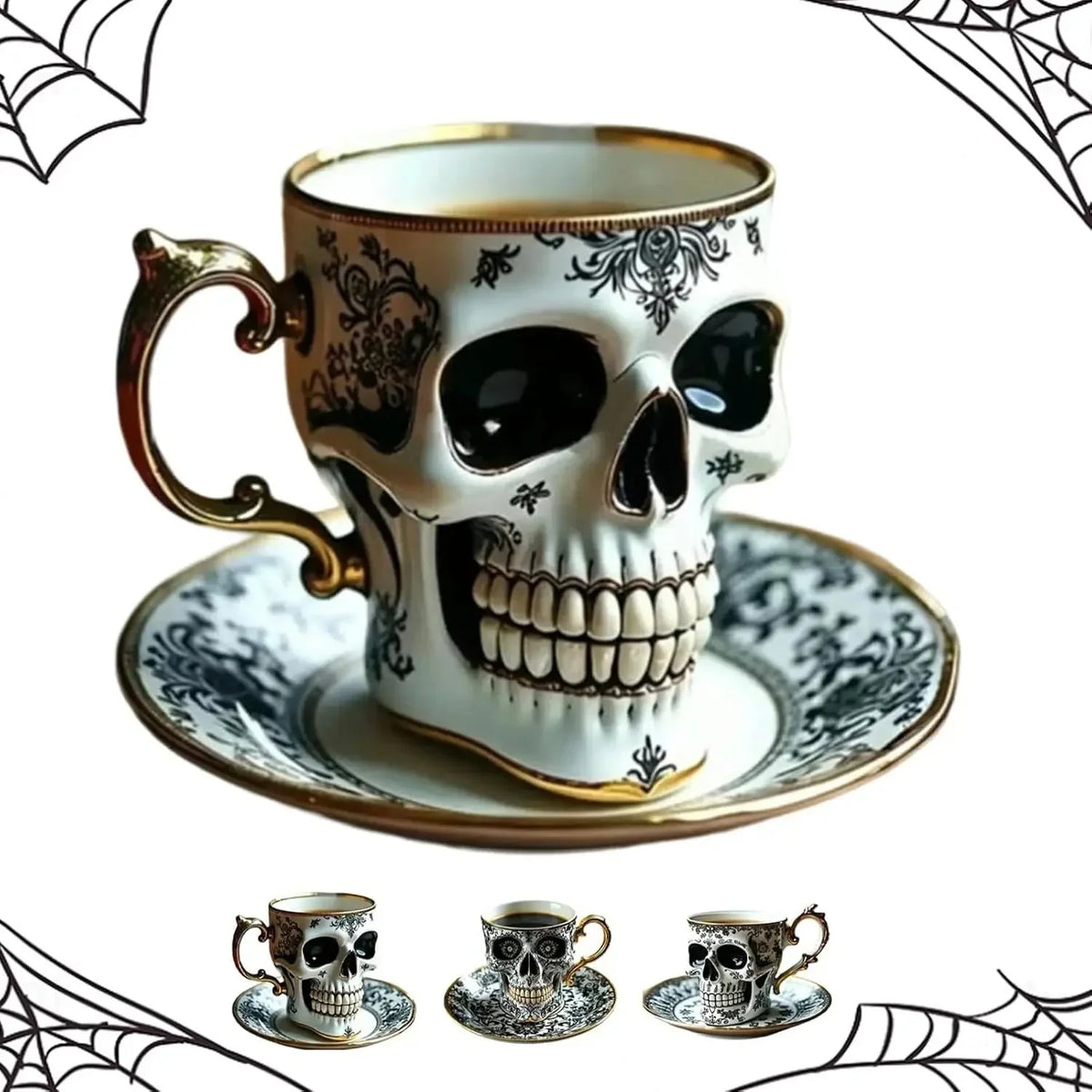 Skull Ornament | Hand-Painted Gothic & Eco Resin