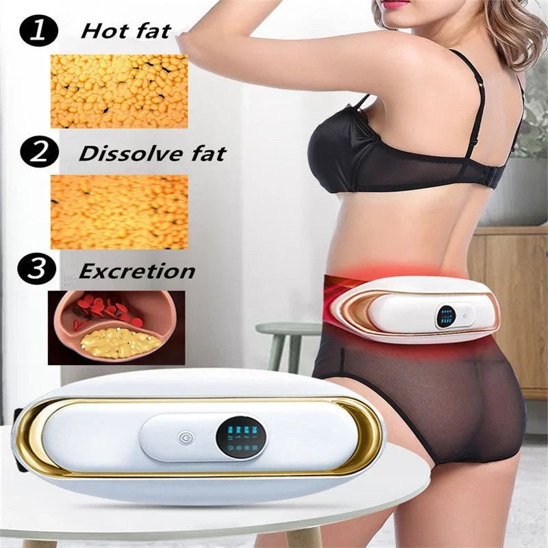 Slimming Belt | High-Frequency Vibration & Adjustable Heat | USB Rechargeable