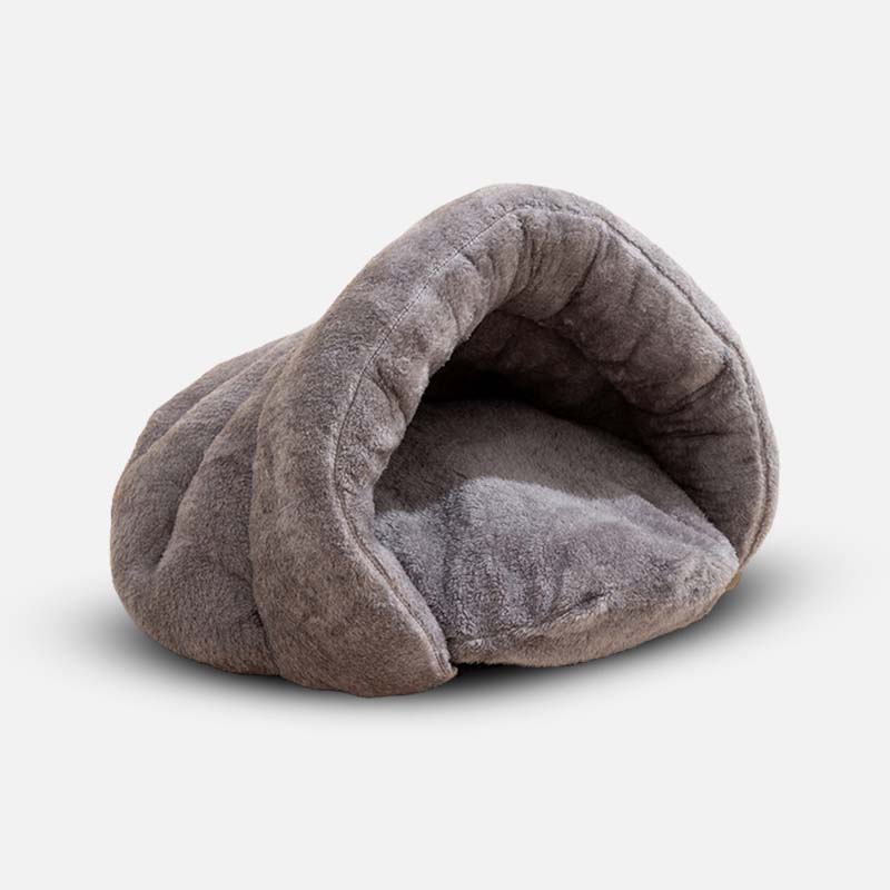 Small Dog Bed | Cave-Shaped & Faux Fur | 60 x 50 x 40 cm