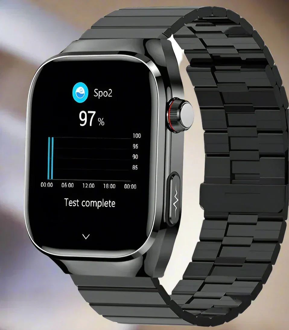 Smart Health Watch | Continuous ECG & Blood Sugar | 2.04-Inch AMOLED Display