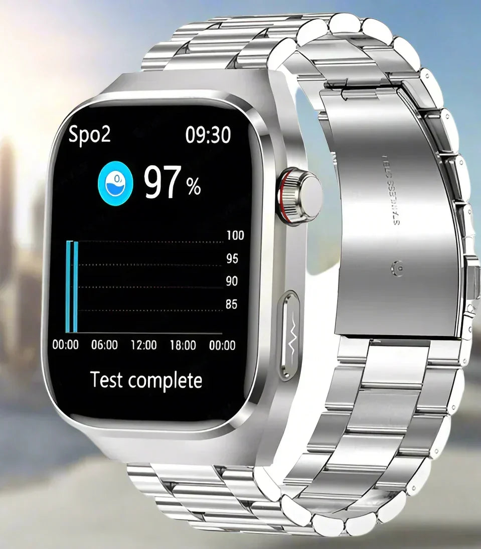 Smart Health Watch | Continuous ECG & Blood Sugar | 2.04-Inch AMOLED Display