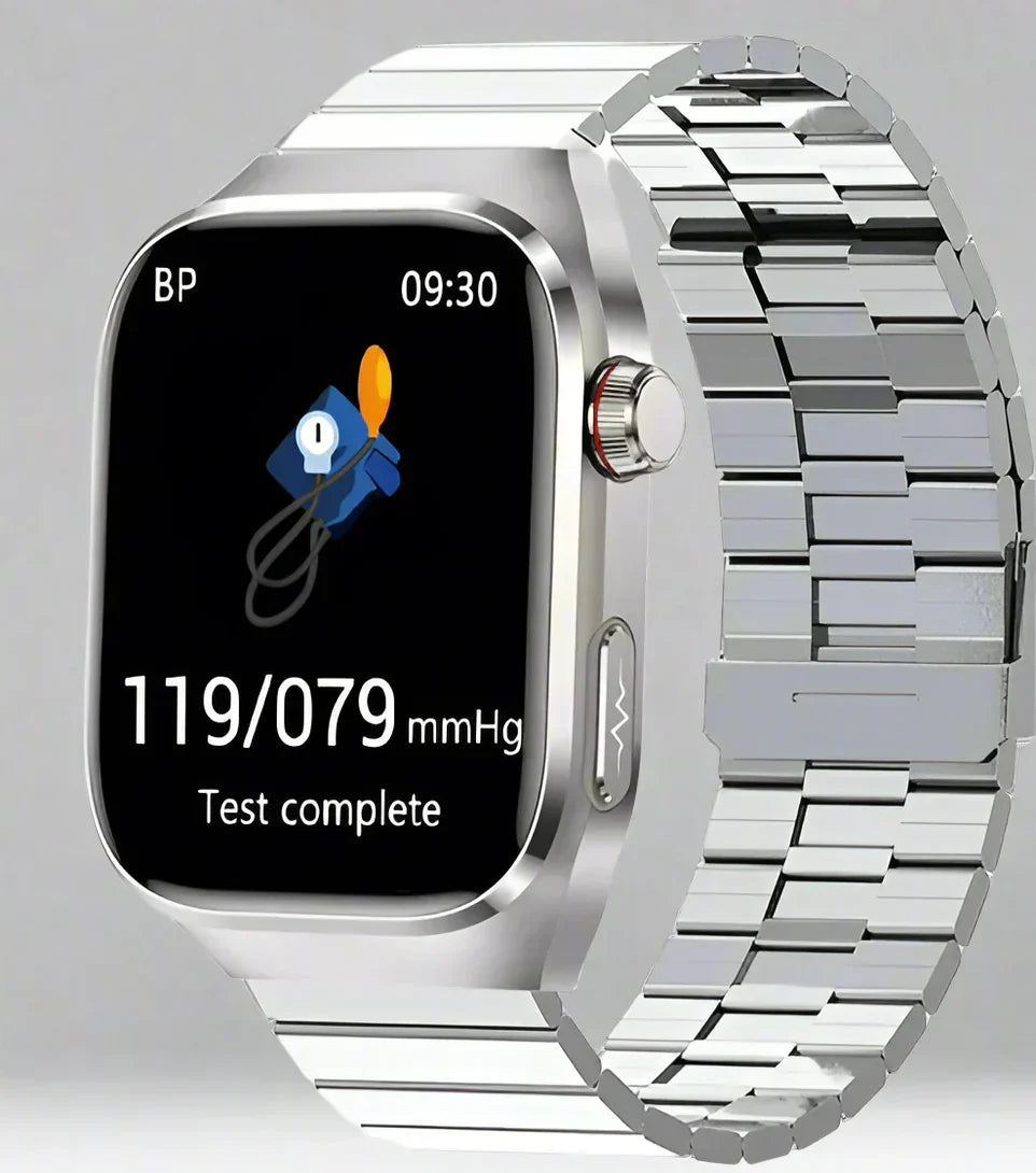 Smart Health Watch | Continuous ECG & Blood Sugar | 2.04-Inch AMOLED Display