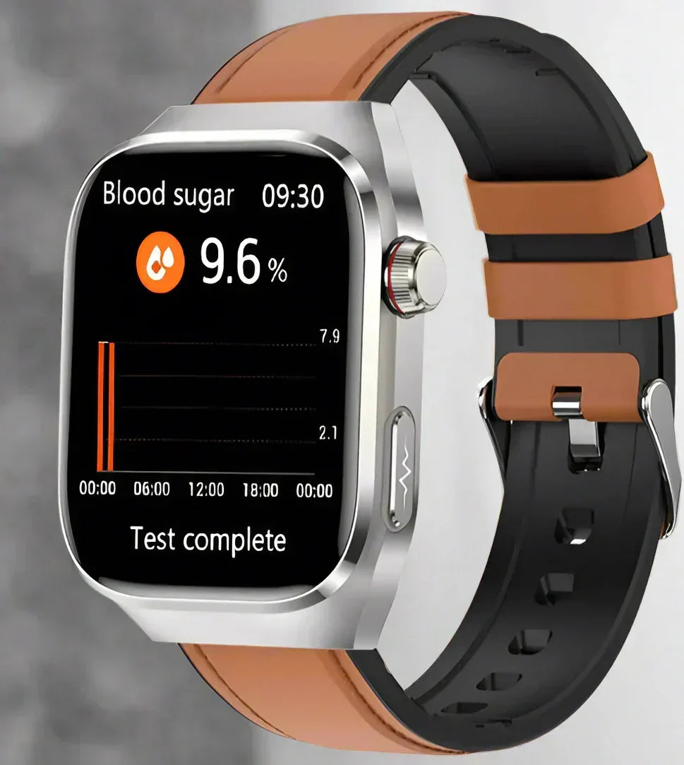 Smart Health Watch | Continuous ECG & Blood Sugar | 2.04-Inch AMOLED Display