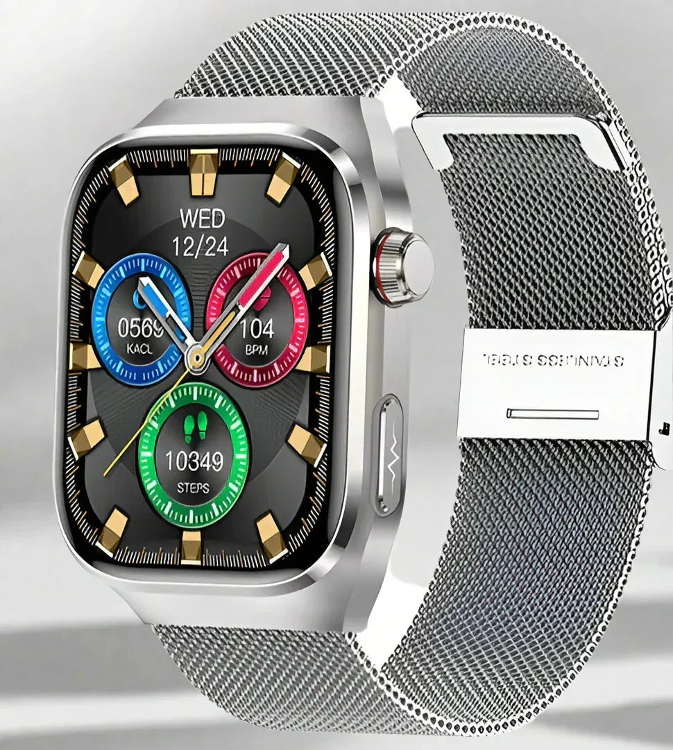 Smart Health Watch | Continuous ECG & Blood Sugar | 2.04-Inch AMOLED Display