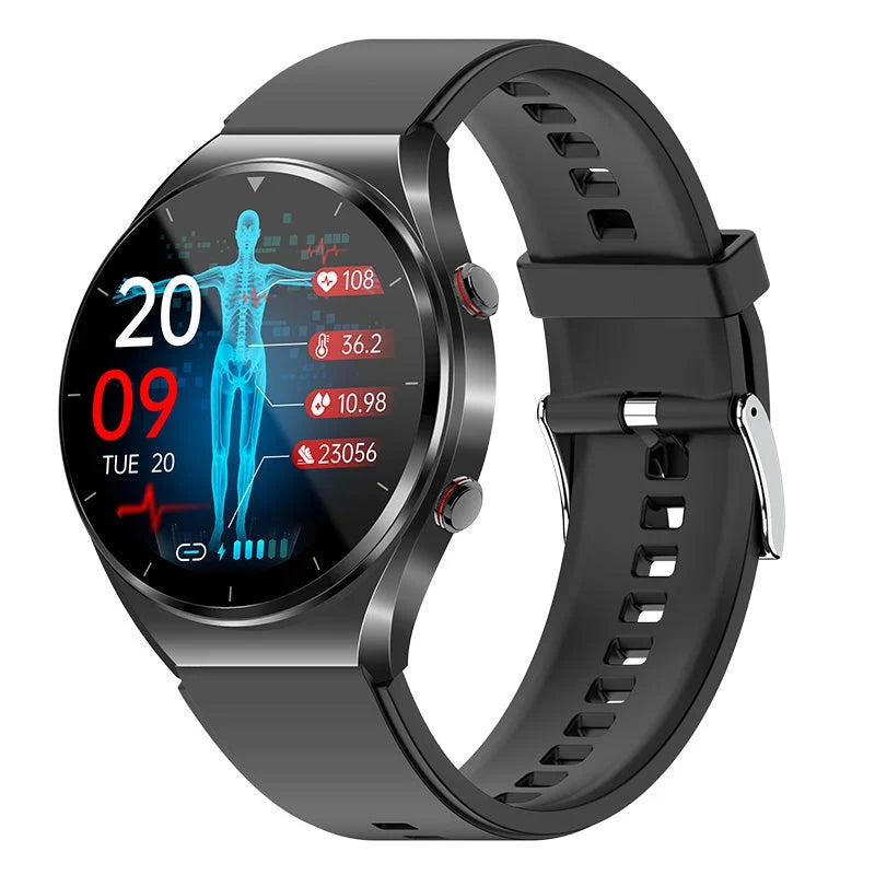 Smart Health Watch | Non-Invasive Glucose & ECG Monitoring | IP67 Water-Resistant