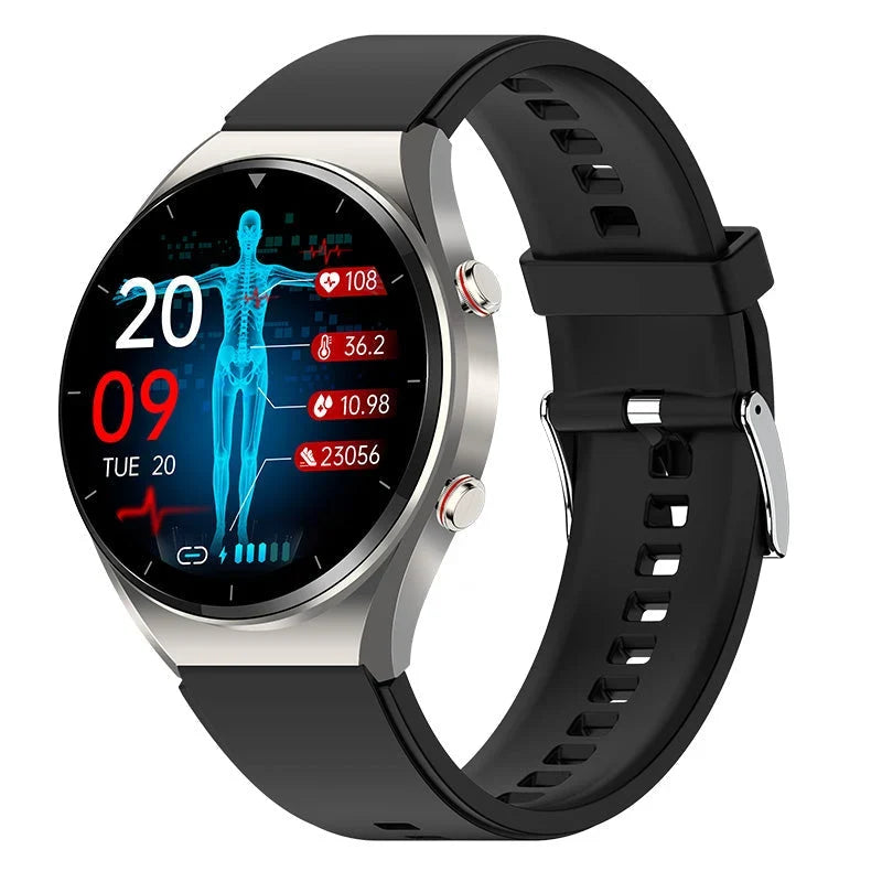 Smart Health Watch | Non-Invasive Glucose & ECG Monitoring | IP67 Water-Resistant