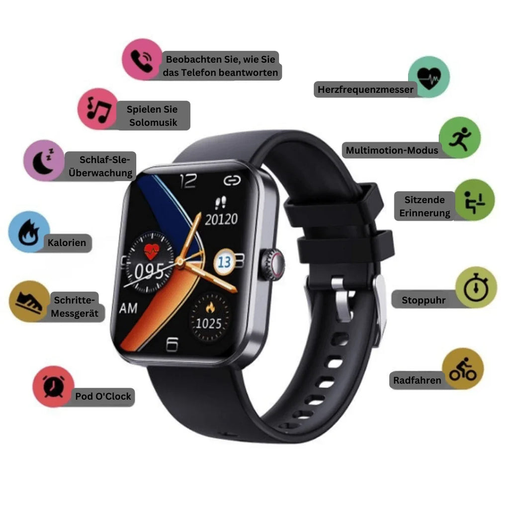 Smart Health Watch | Non-Invasive Glucose & Heart Rate | Up to 5 Days Battery Life
