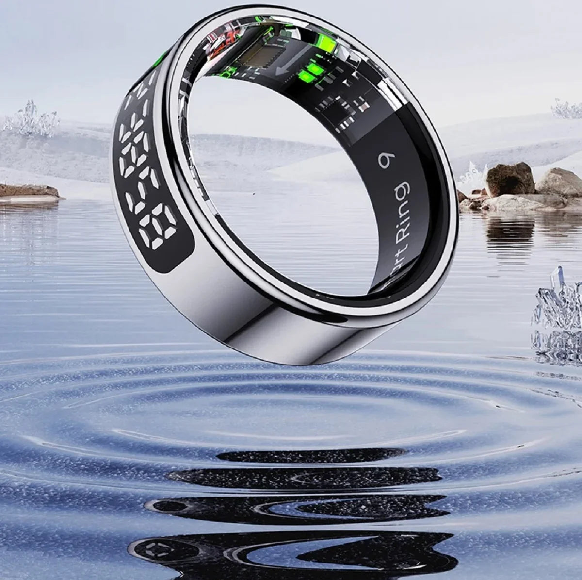 Smart Ring | Touchscreen & Air Gesture IP68 Waterproof 5-Day Battery | US Sizes 7–13