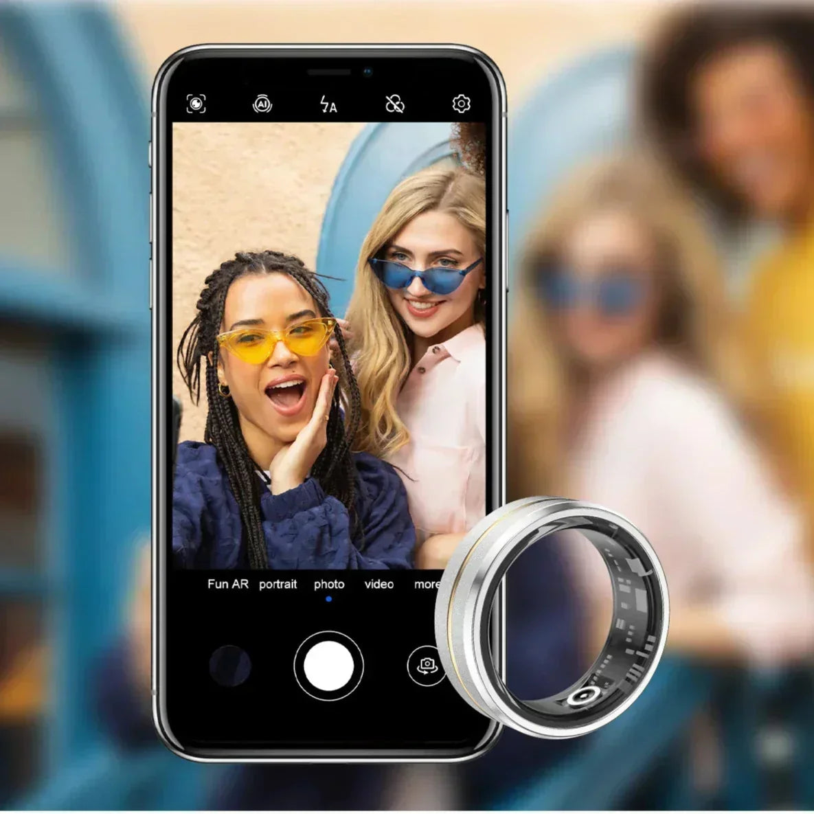 Smart Ring | Waterproof IP68 & Multi-Sport Tracking | Sizes 56–64