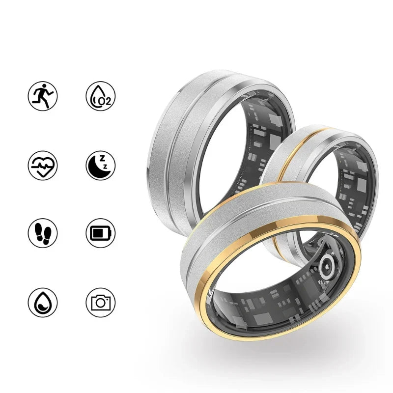 Smart Ring | Waterproof IP68 & Multi-Sport Tracking | Sizes 56–64