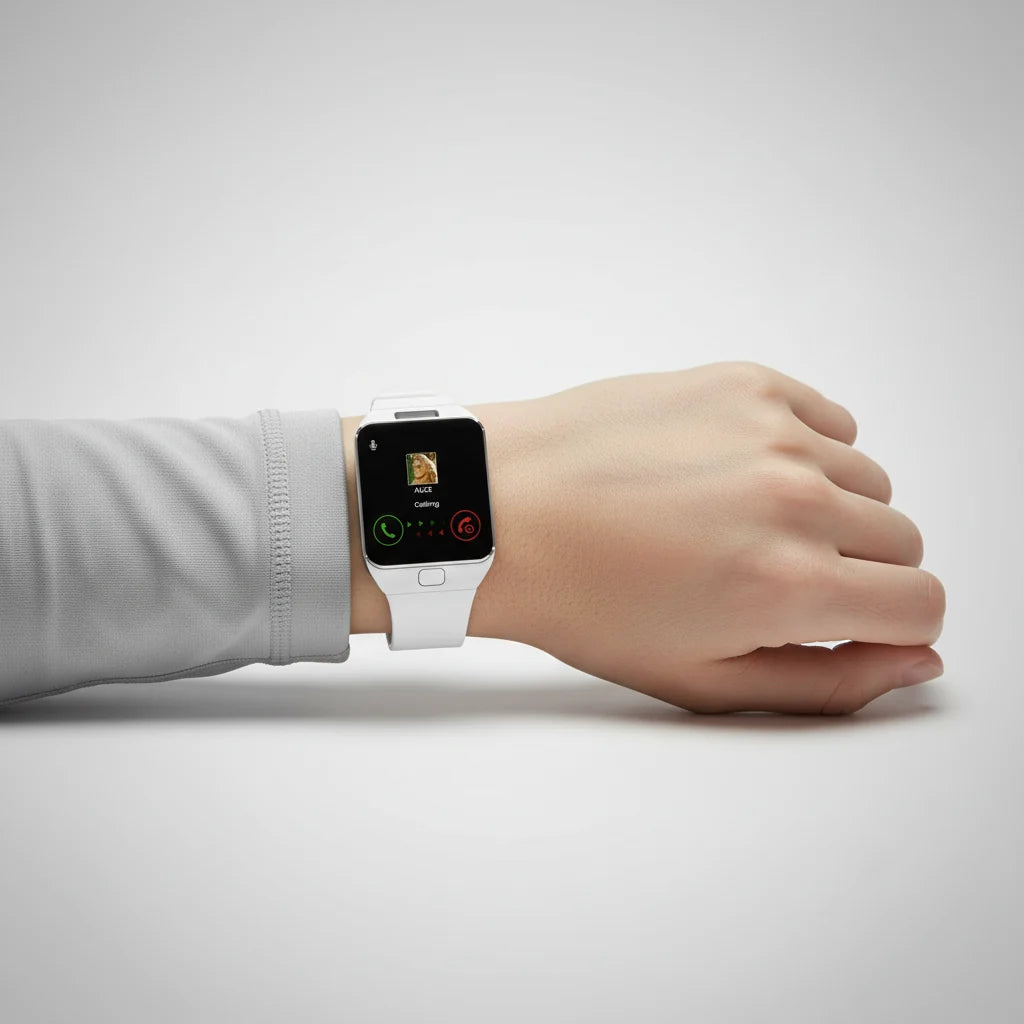 Smartwatch | Large Rectangular Touchscreen & Calls | Flexible Silicone Strap