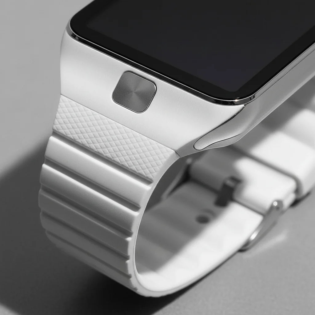 Smartwatch | Large Rectangular Touchscreen & Calls | Flexible Silicone Strap