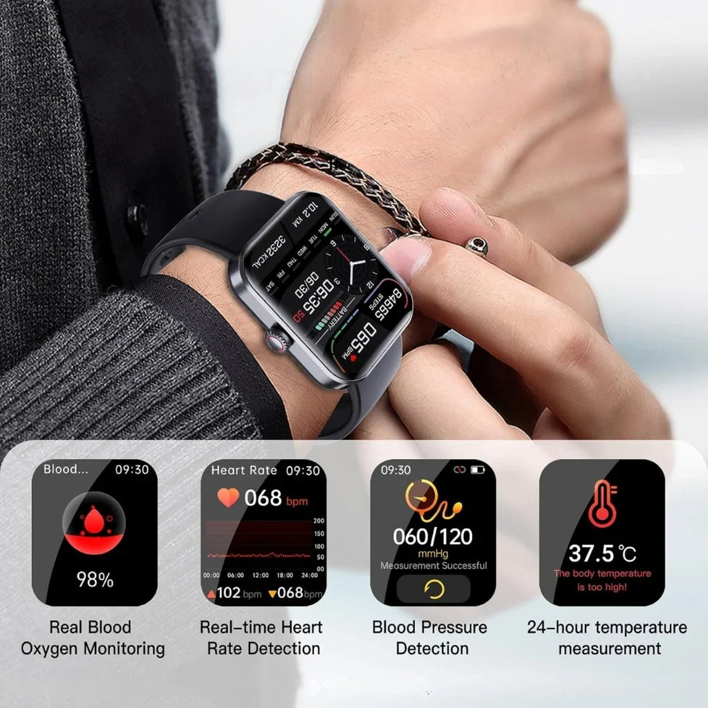 Smartwatch | Non-Invasive Glucose & 24/7 Heart Rate
