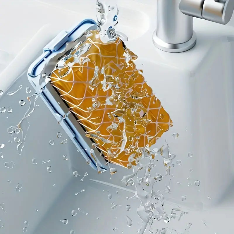Soap Dish | Dual-Action Foam Net & Drainage | 15.5 × 9.3 cm