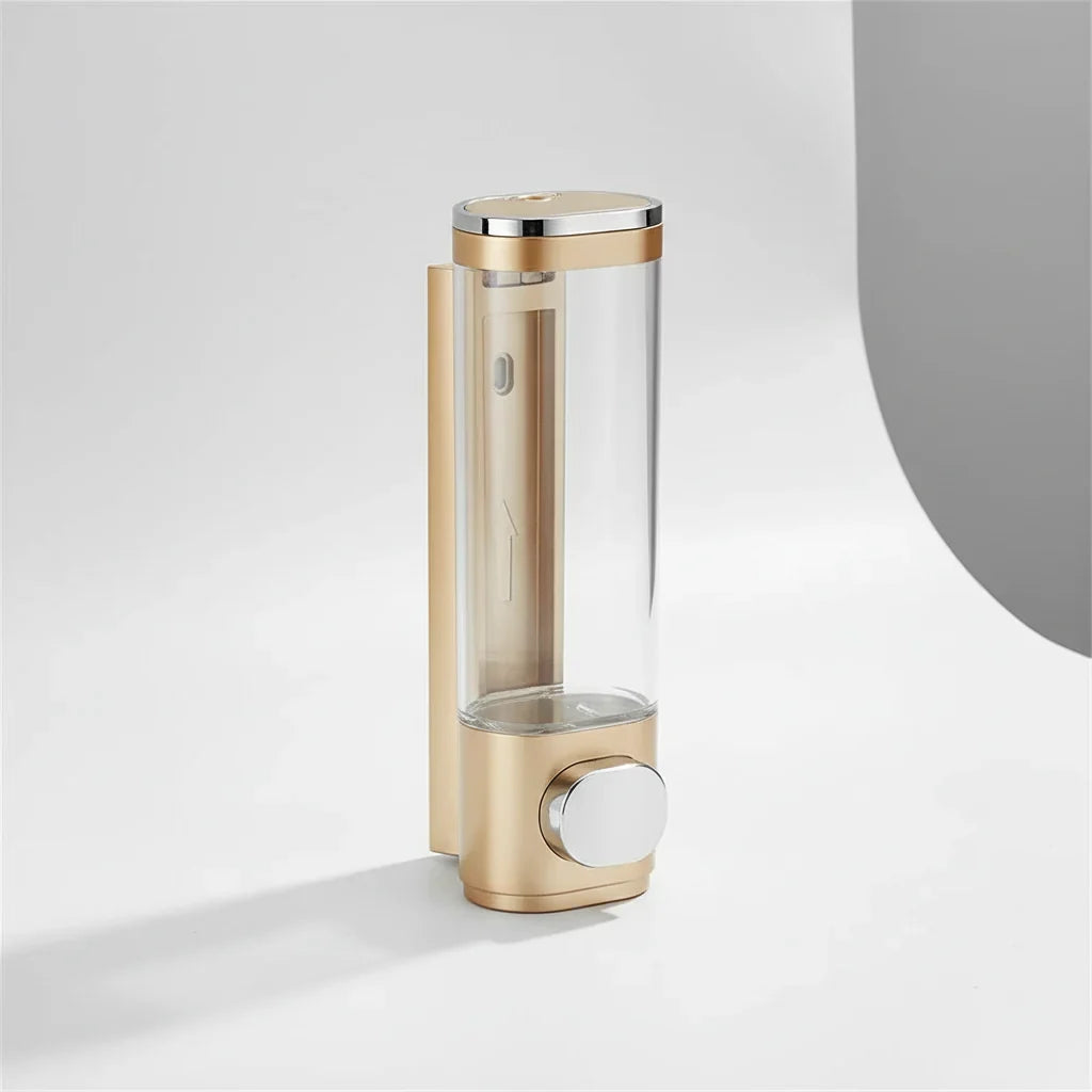 Soap Dispenser | Wall-Mounted Glass Container & Durable Metal Pump | 300/600 ml