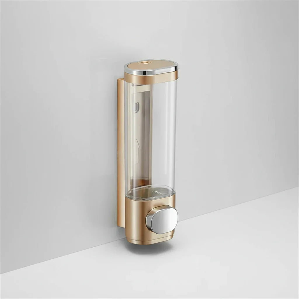 Soap Dispenser | Wall-Mounted Glass Container & Durable Metal Pump | 300/600 ml