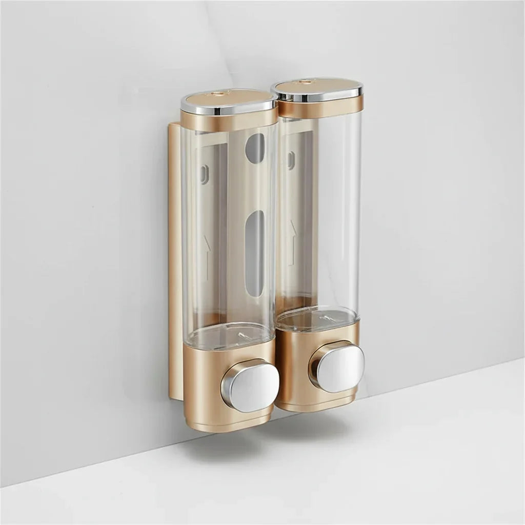 Soap Dispenser | Wall-Mounted Glass Container & Durable Metal Pump | 300/600 ml