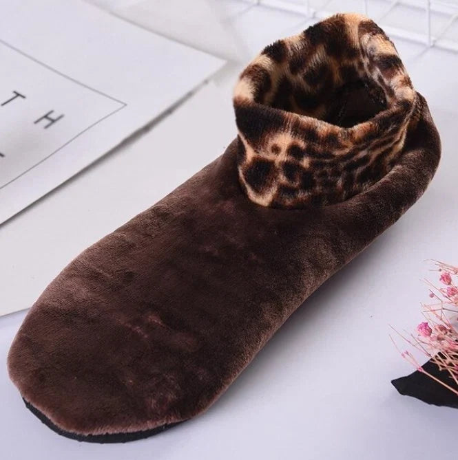 Sock Slippers | Thermal Cotton & Non-Slip Silicone Sole | One Size EU 37-42