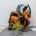 Sofa Blanket | Knitted Pumpkin Pattern & Anti-Pilling