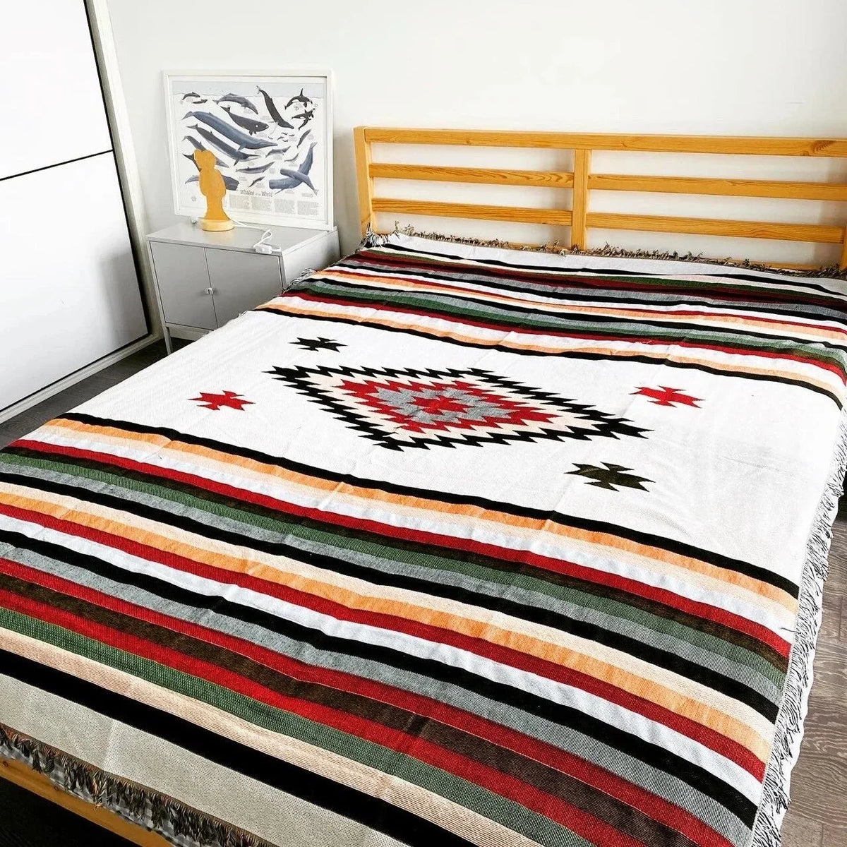 Sofa Blanket | Knitted Pumpkin Pattern & Anti-Pilling