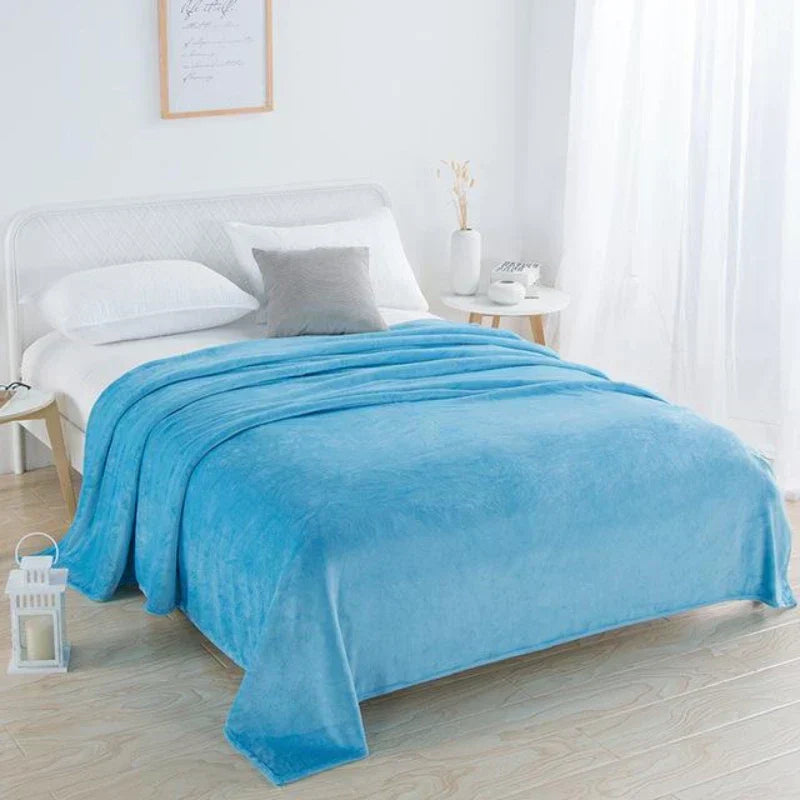 Sofa Blanket | Velvety Coral Fleece & Lightweight Warmth | 3 Sizes