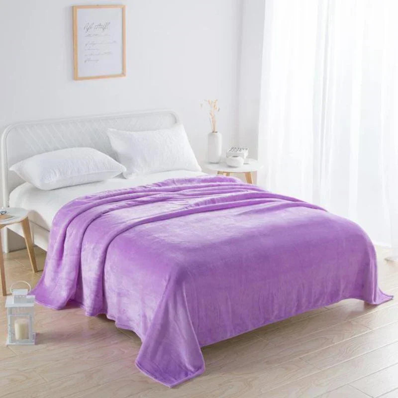 Sofa Blanket | Velvety Coral Fleece & Lightweight Warmth | 3 Sizes