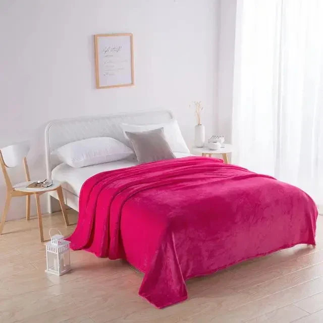 Sofa Blanket | Velvety Coral Fleece & Lightweight Warmth | 3 Sizes