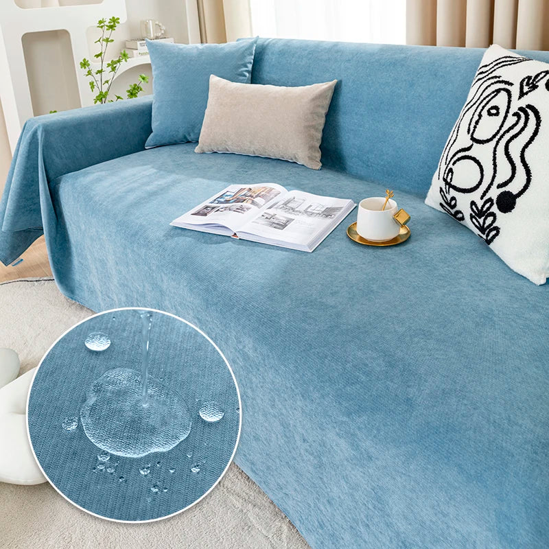 Sofa Blanket with Spandex and Polyester
