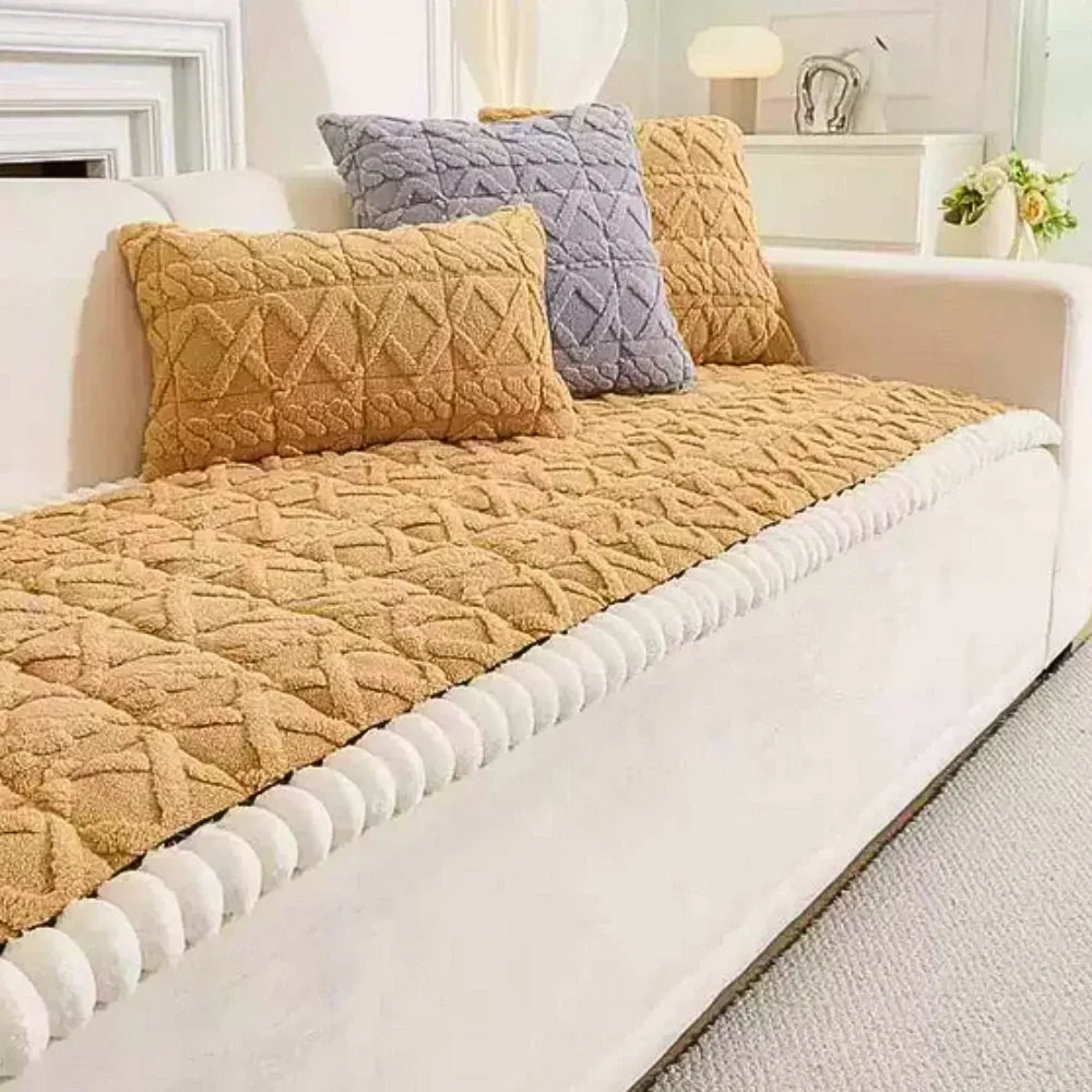 Sofa Cover | Diamond-Quilted Microfiber & Non-Slip Backing | Multiple Sizes