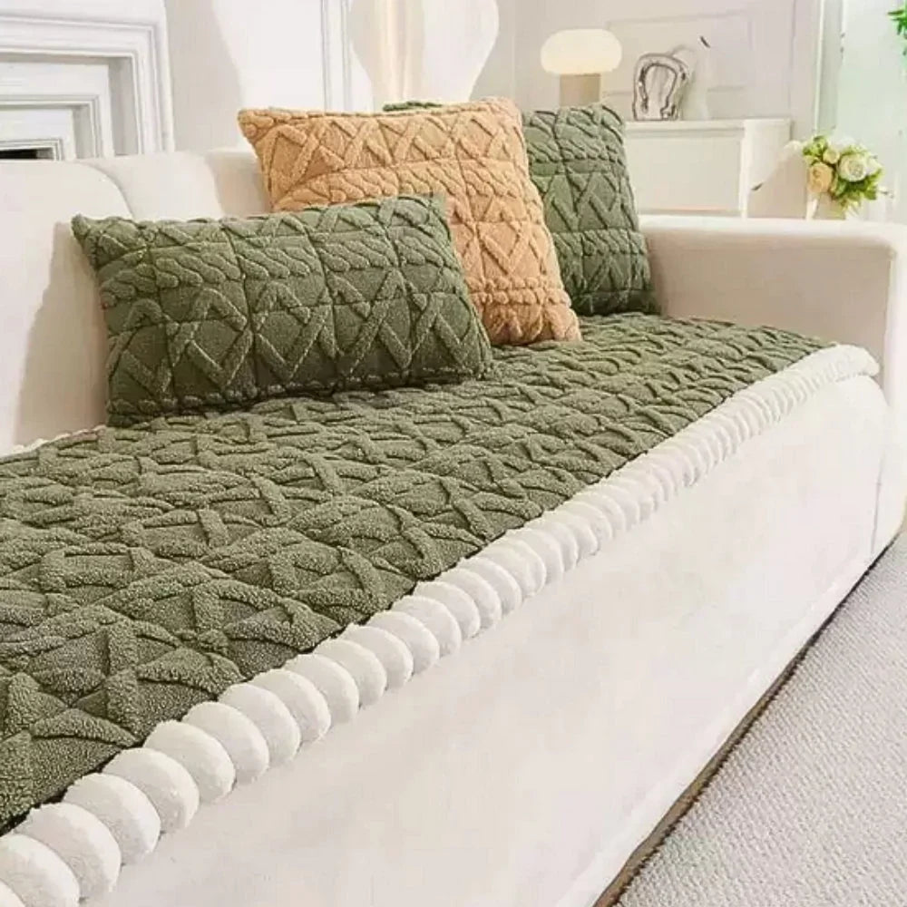 Sofa Cover | Diamond-Quilted Microfiber & Non-Slip Backing | Multiple Sizes