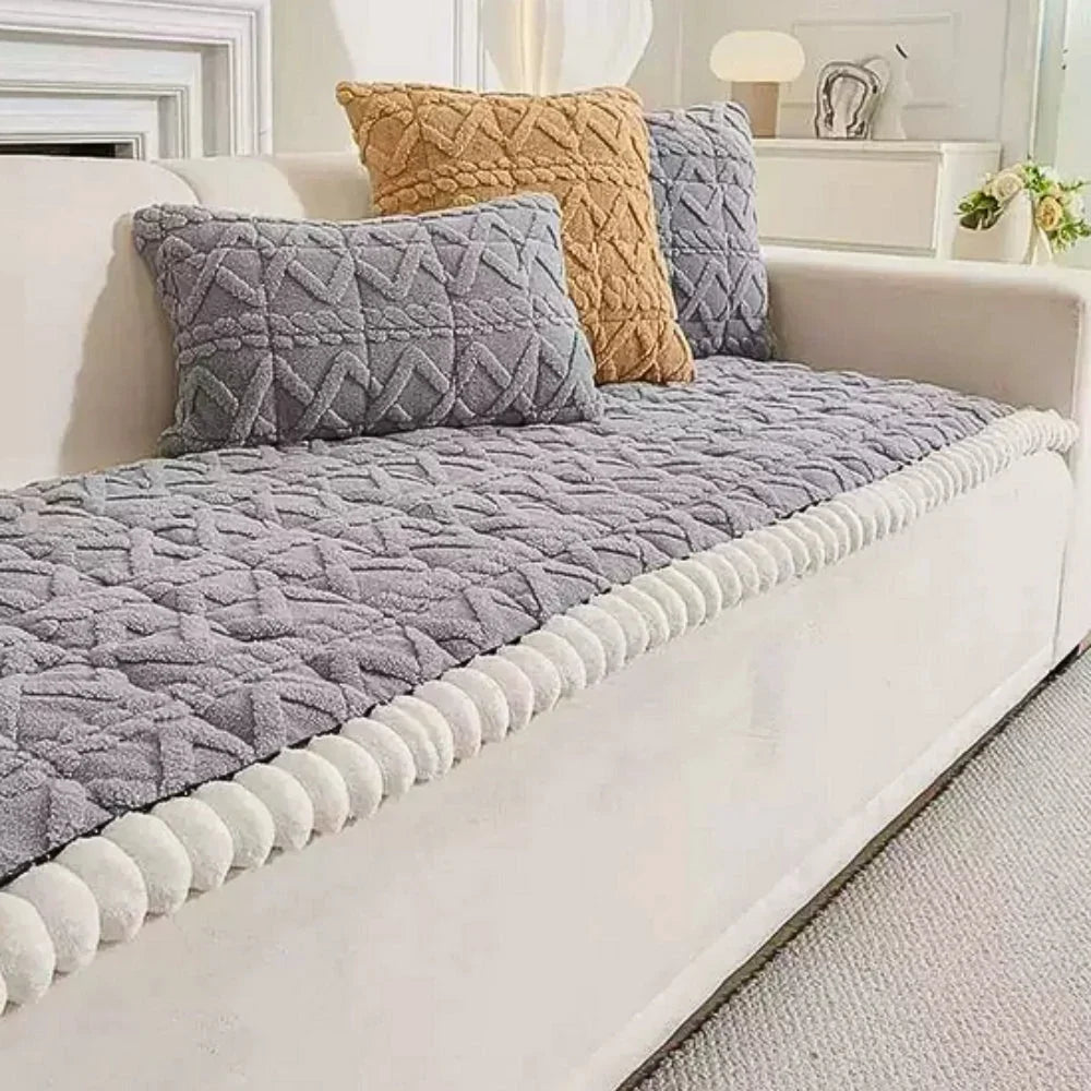 Sofa Cover | Diamond-Quilted Microfiber & Non-Slip Backing | Multiple Sizes