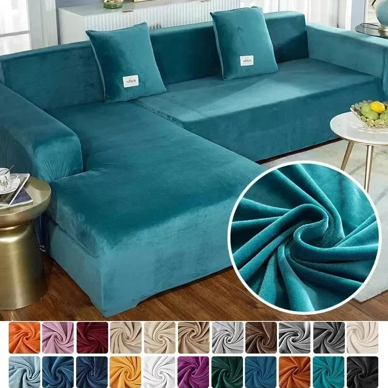 Sofa Cover | Extra Elastic Velvet & Machine Washable | Fits 90–300 cm