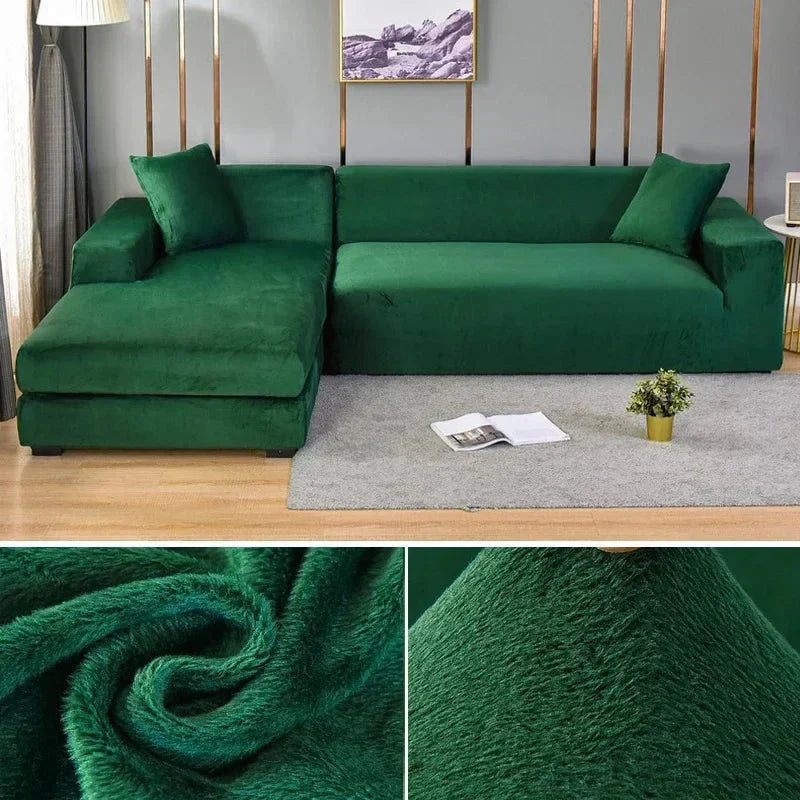 Sofa Cover | Extra Elastic Velvet & Machine Washable | Fits 90–300 cm