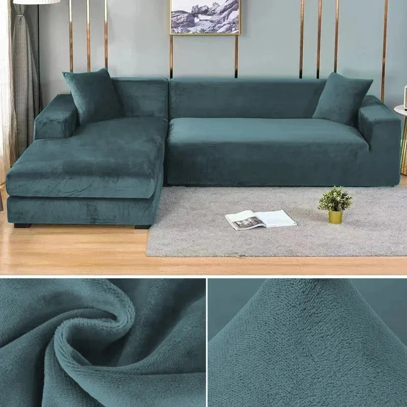 Sofa Cover | Extra Elastic Velvet & Machine Washable | Fits 90–300 cm