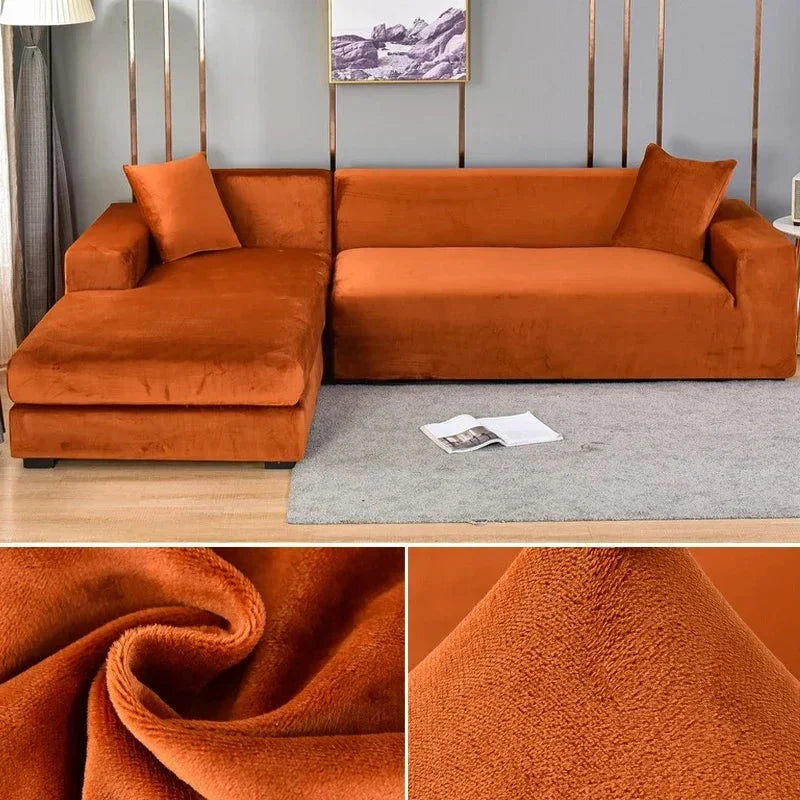 Sofa Cover | Extra Elastic Velvet & Machine Washable | Fits 90–300 cm