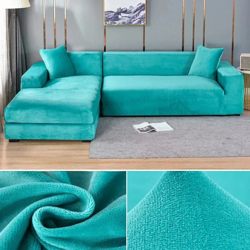 Sofa Cover | Extra Elastic Velvet & Machine Washable | Fits 90–300 cm